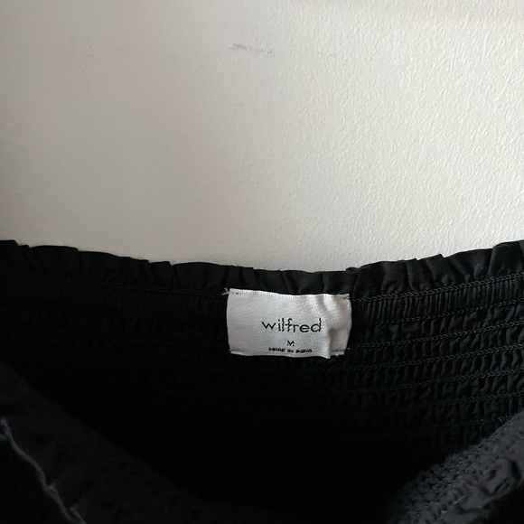 Aritzia Wilfred Soirée Blouse in BLACK - Medium - Organic Cotton - Picture 9 of 11